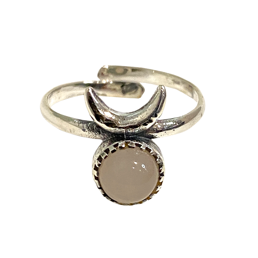 Silver-Plated Adjustable Ring, Design #40: Amethyst