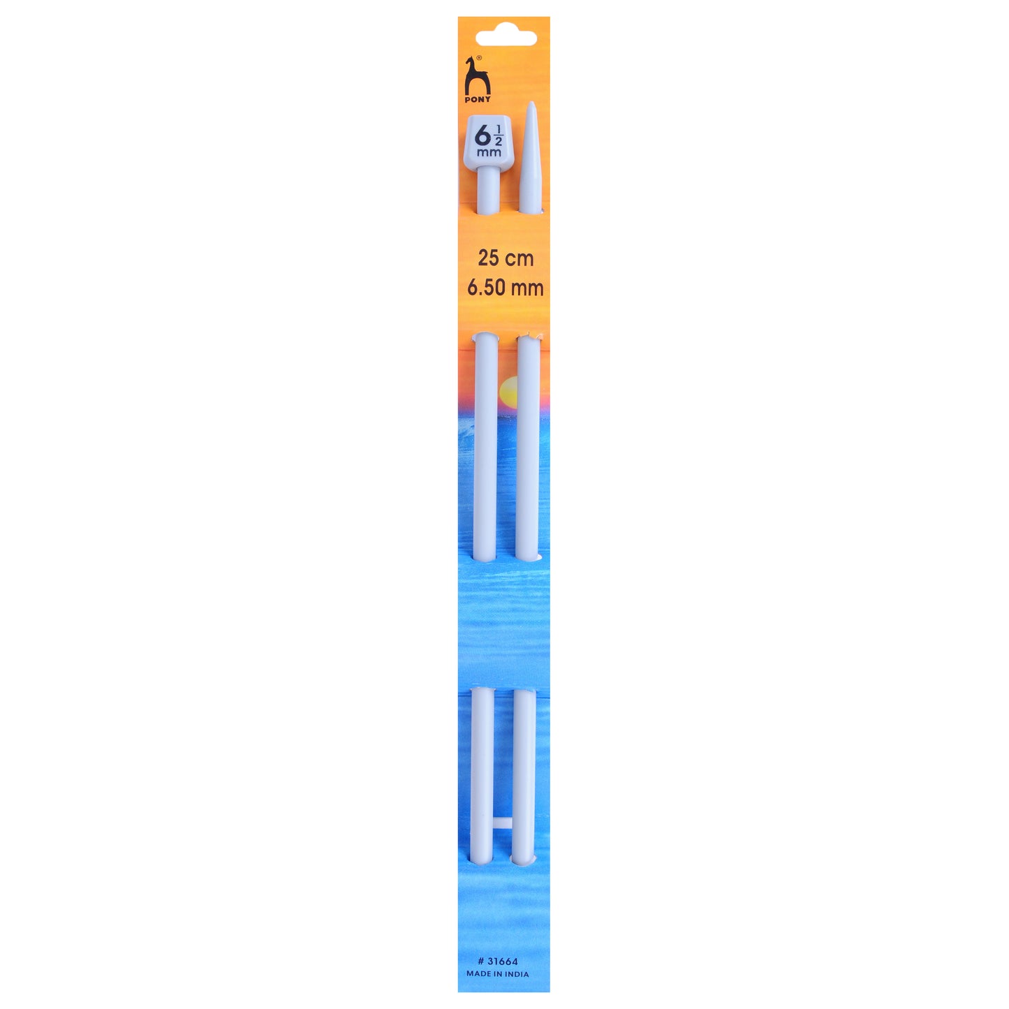 Knitting needles 6.50mm, 25cm Pony