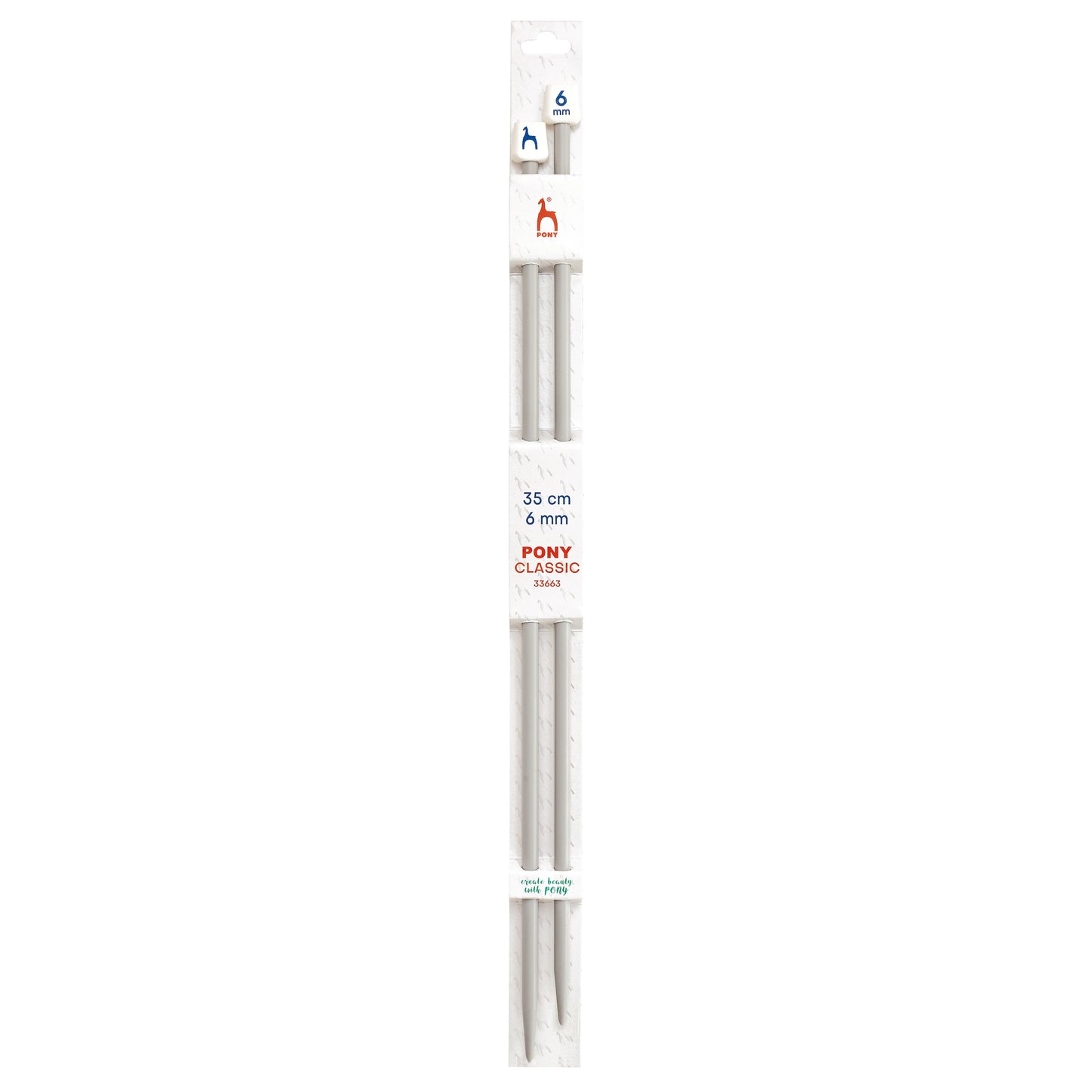 Knitting needles 6mm 35cm Pony