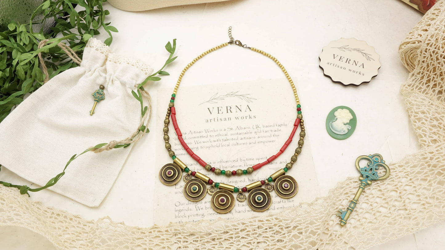 Bohemian Tribal Beaded Necklace