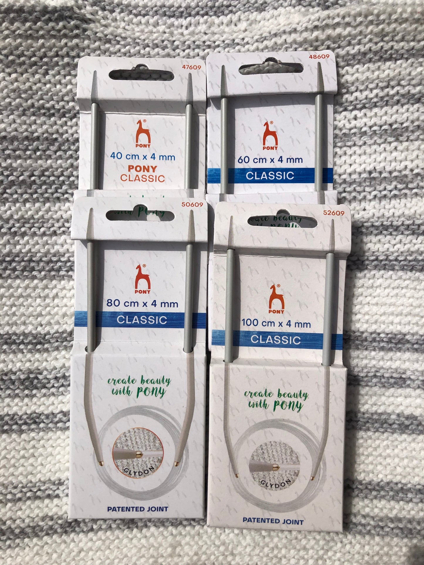 Pony Classic circular needles, 4mm, 80cm
