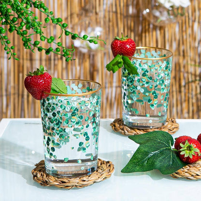 LAV Bodega Decorated Highball Glass - 520ml - Green