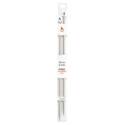 Knitting needles 6mm, 30cm Pony