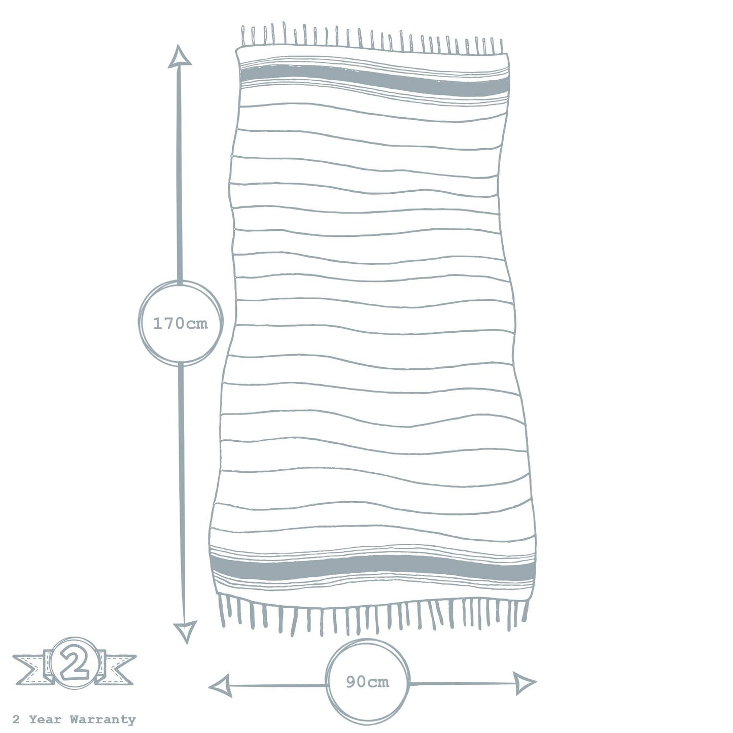 Nicola Spring 170 x 90cm Turkish Cotton Beach Towel  Beige