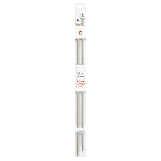 Knitting needles 6mm 35cm Pony
