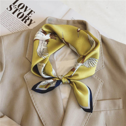 Japanese Vintage Silk Scarf/100% mulberry Silk Scarf/Silk head scarf/Silk hair scarf/Silk neck scarf/Silk bandana/Bag Accessory/Gift for her: Green