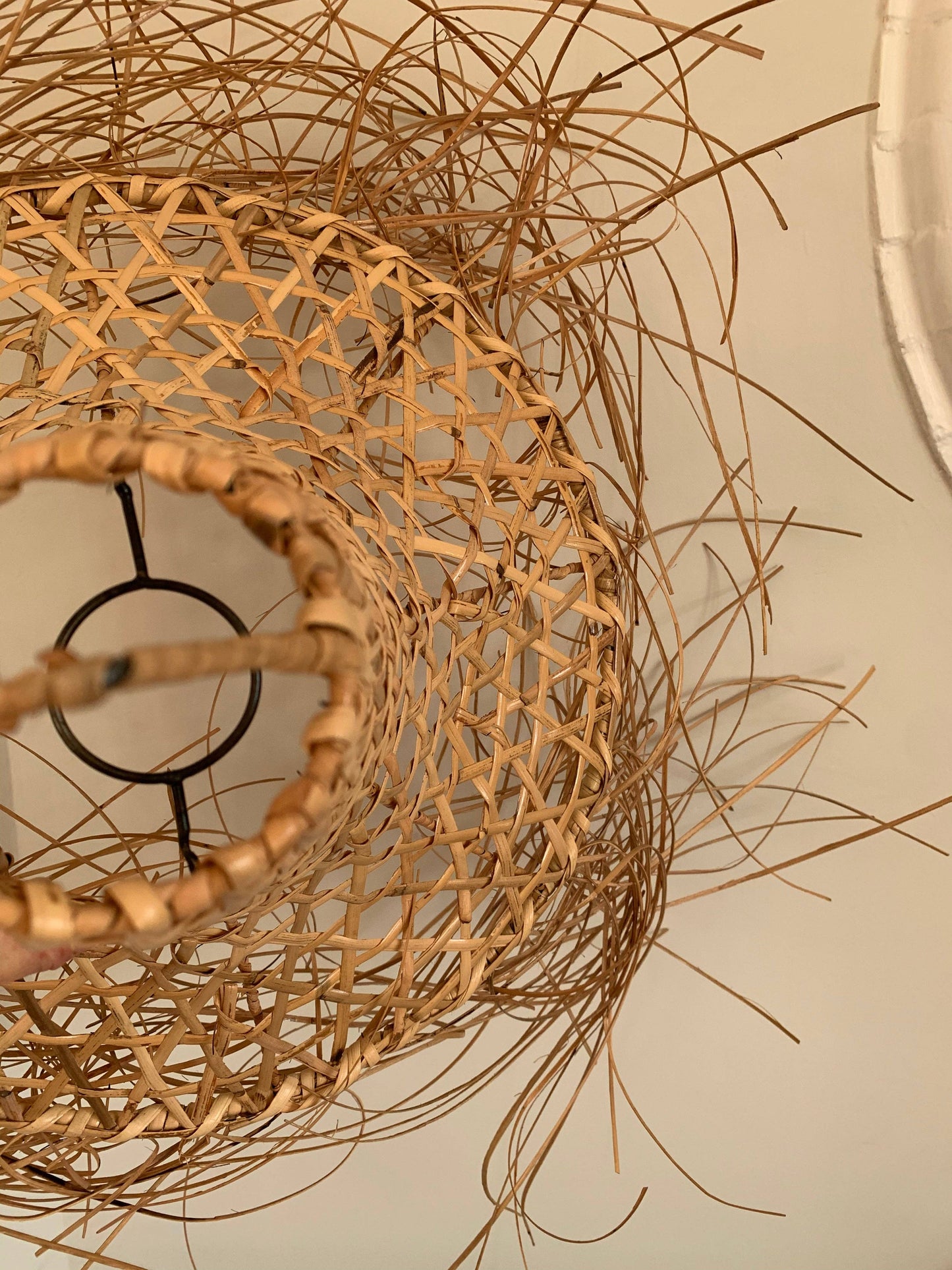 Rattan Pendant Light Bamboo Lampshade Boho Lighting