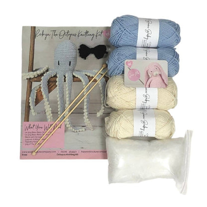 Robyn Octopus Knitting Kit: Baby Blue