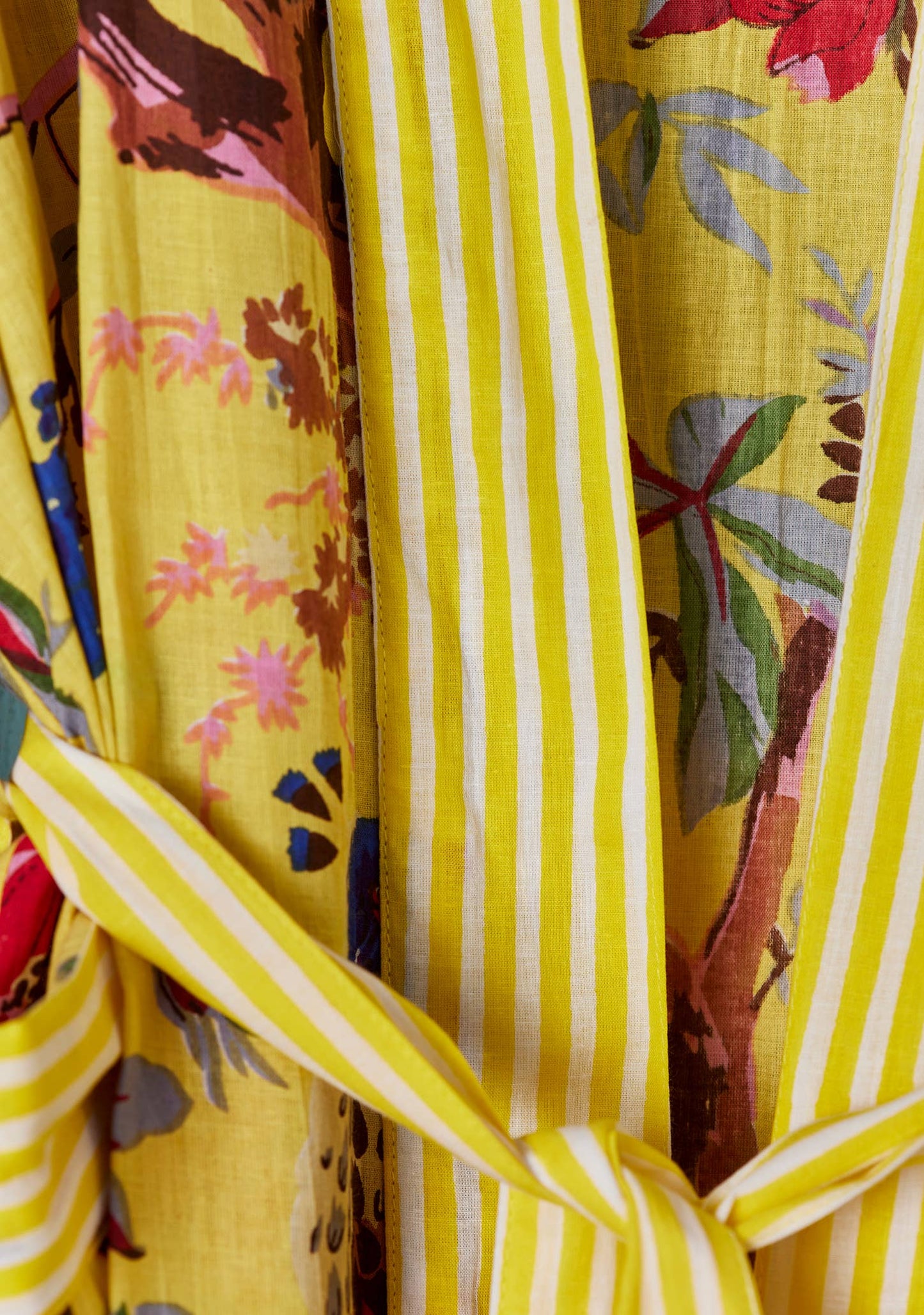 Bird Of Paradise Dressing Gown - Yellow: Small/Medium(SM)