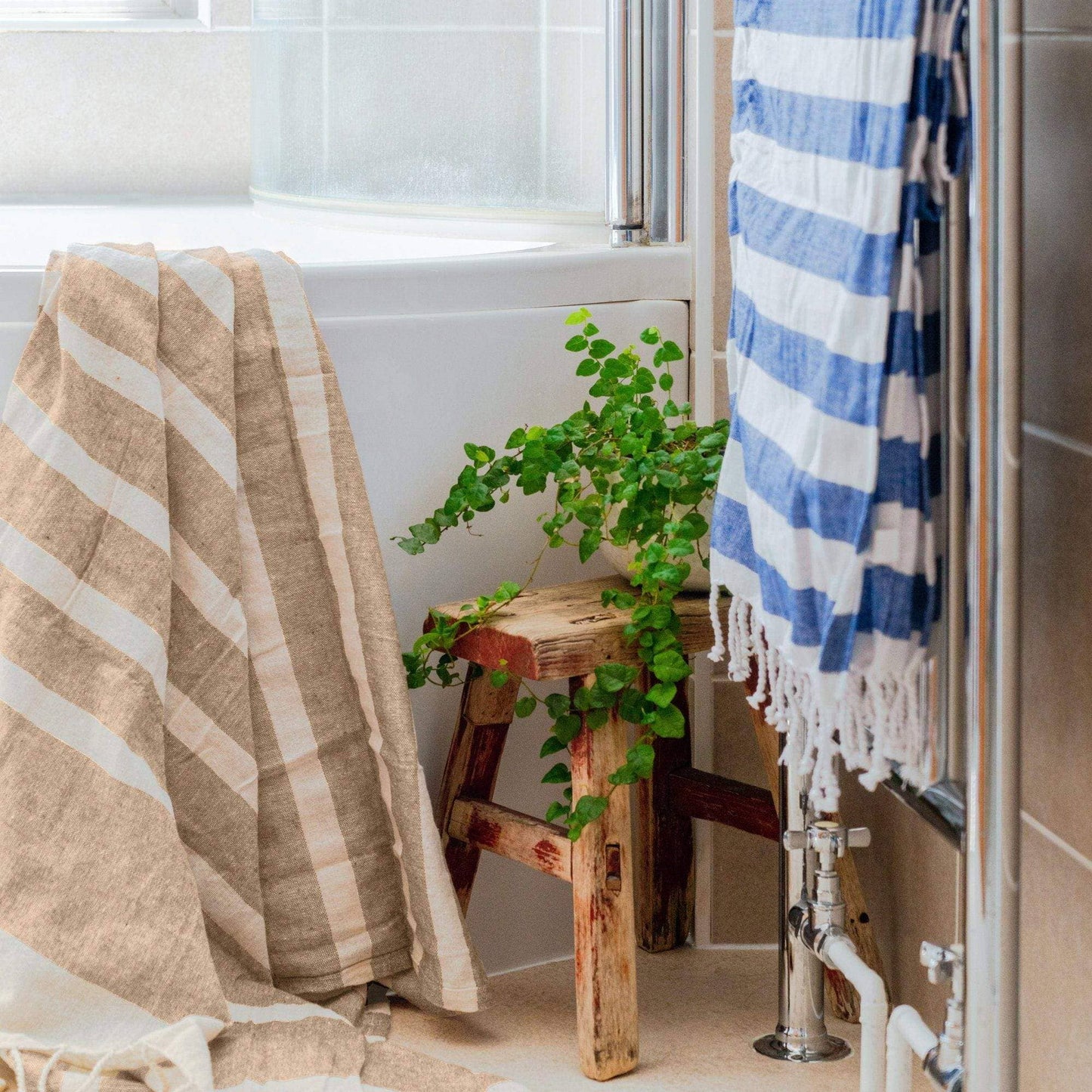 Nicola Spring 170 x 90cm Turkish Cotton Beach Towel  Beige