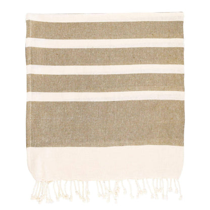 Nicola Spring 170 x 90cm Turkish Cotton Beach Towel  Beige