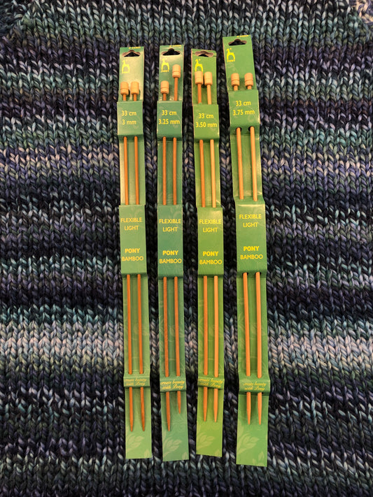 bamboo knitting needles 3.25mm, 33cm length