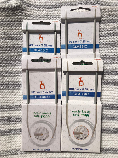 Pony Classic circular needles, 3.25, 80cm